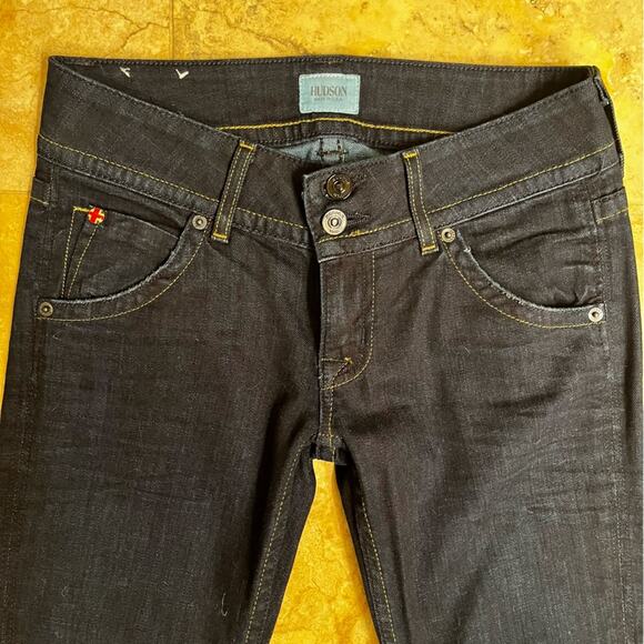 NEW Hudson Bootcut Petite Signature Midrise Dark Wash Denim Jeans Sz 26 NWT - Picture 10 of 15